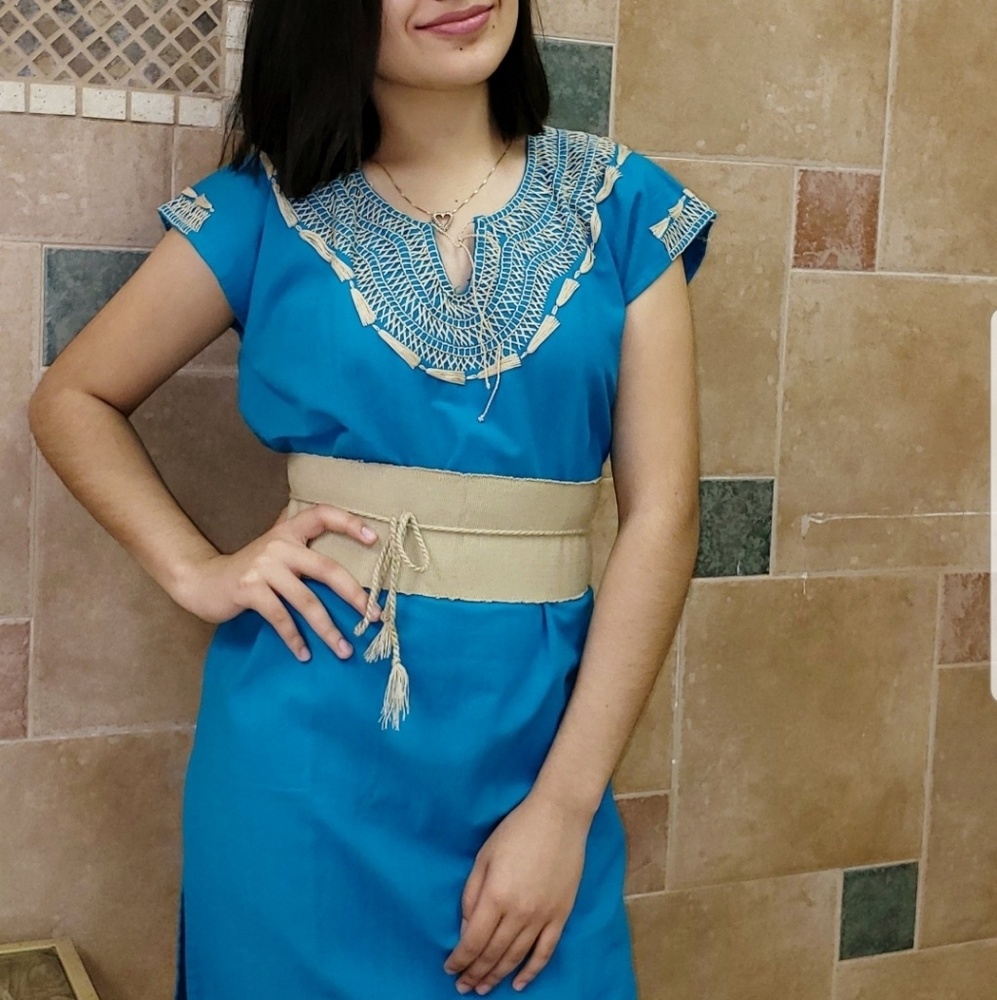 Turquoise Mexican dress